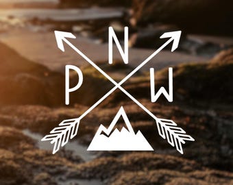 PNW, calcomanía del noroeste del Pacífico