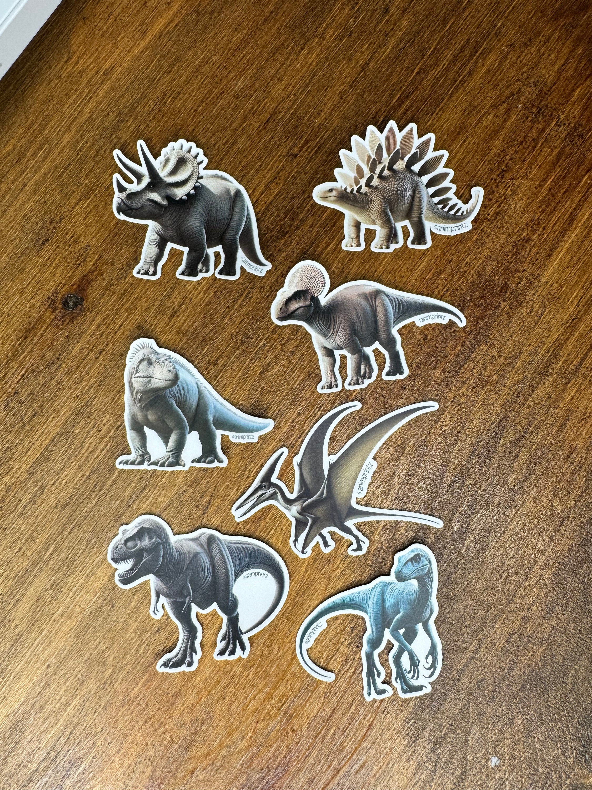 Single Dinosaur Sticker Dinosaur, Matte Vinyl Sticker Pack Die-cut - Etsy