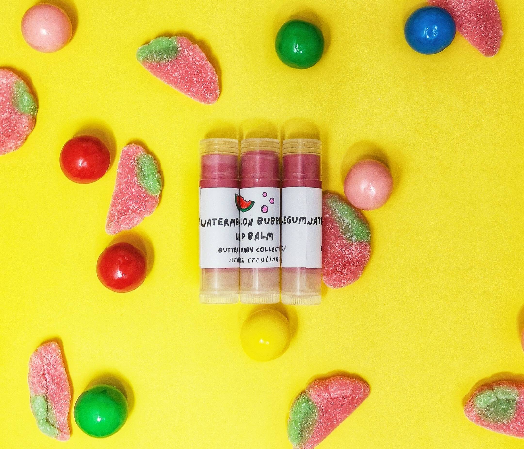 Juicy Watermelon Bubblegum Lip Balm 90s nostalgia fruity lip Etsy