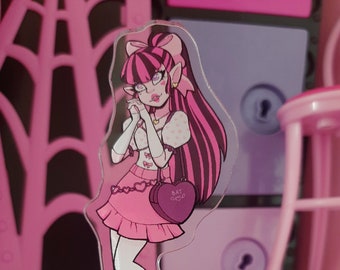 Pink Coquette Vampire Girl Mini Standee