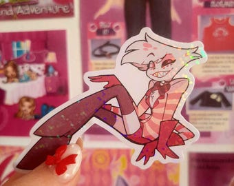 Hazbin Hotel Inspired Angeldust Glitter Sticker