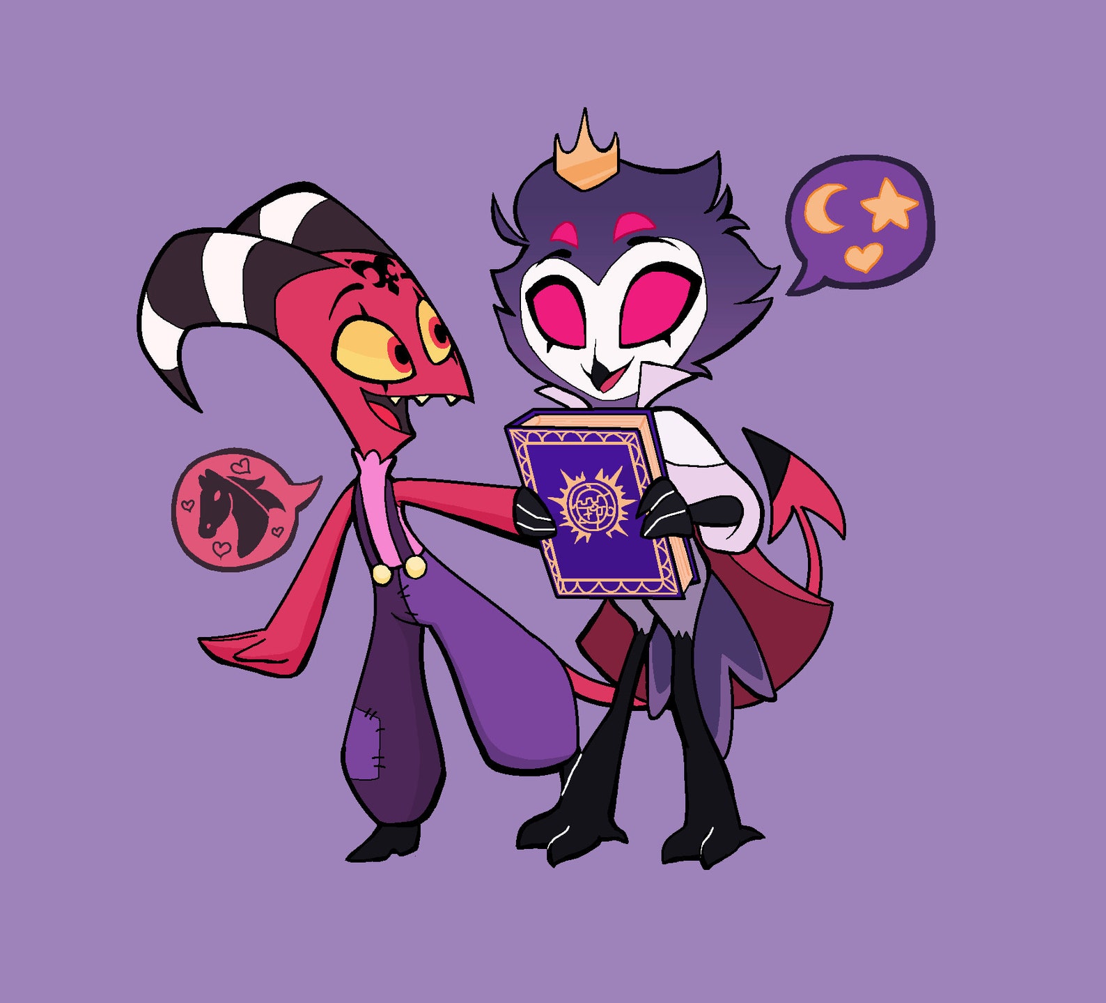 Baby Stolas & Blitzo Inspired Helluva Boss Mini Standee Etsy Denmark