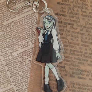 Frankenstein Zombie Girl - Dark Academia Inspired Keychain