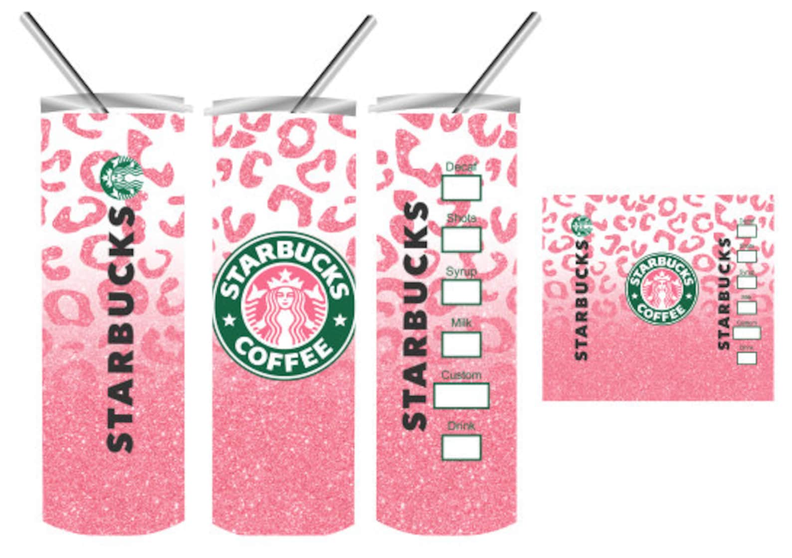 Starbucks 20oz straight tumbler wrap/ Sublimation wrap PNG Etsy