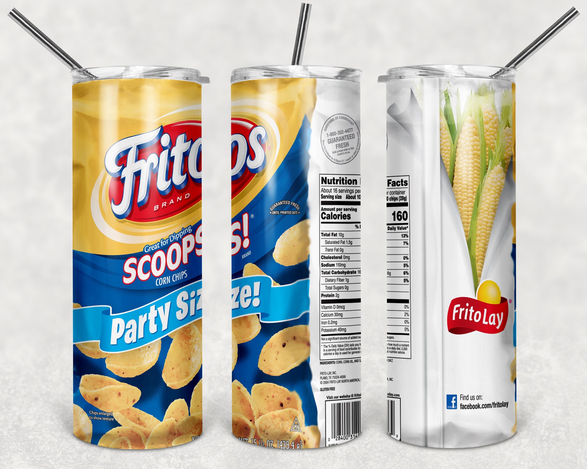 Fritos scoops 20oz straight tumbler wrap/ Sublimation wrap PNG Etsy