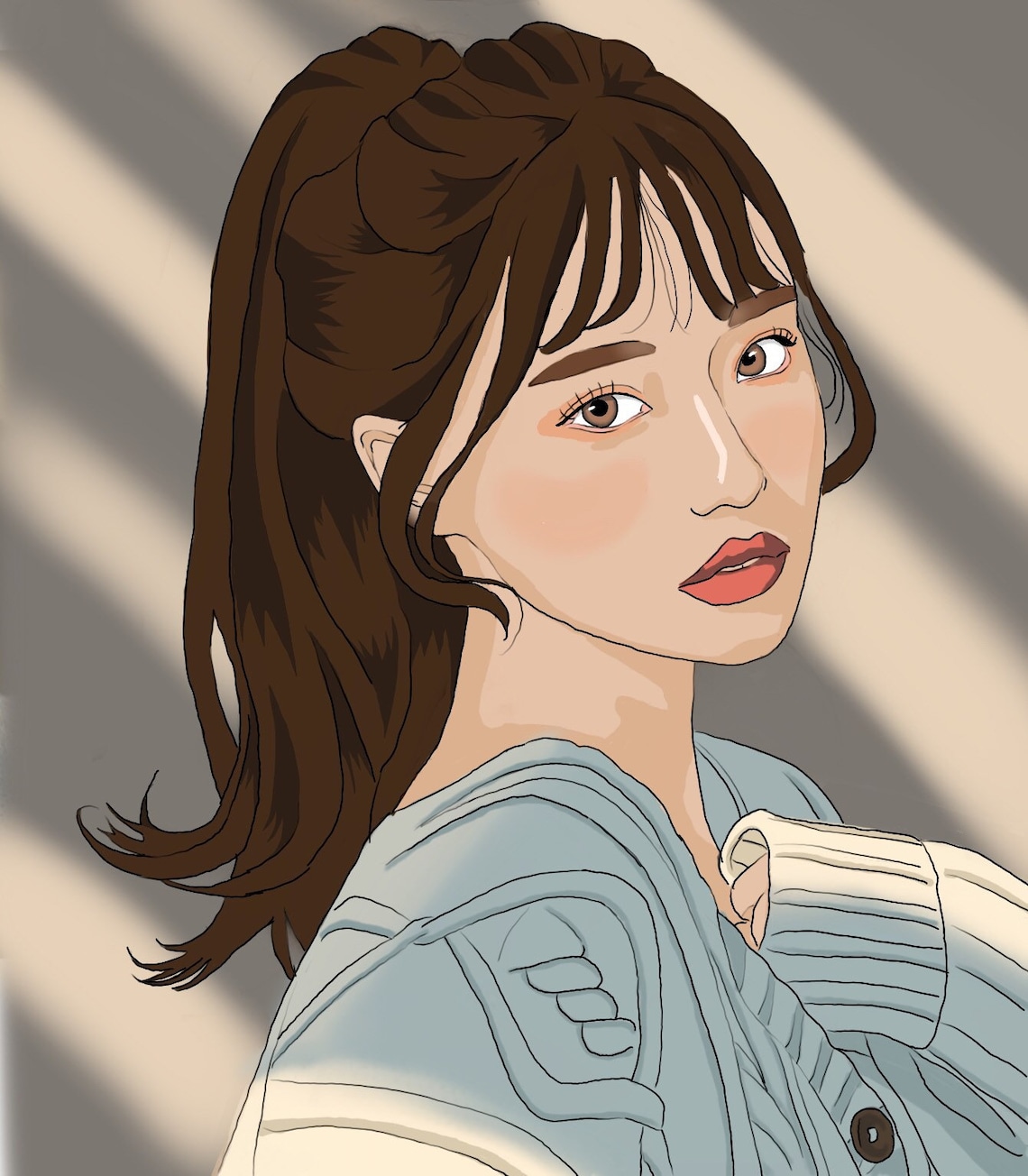 Digital Pop Art/korean Style Portrait Etsy