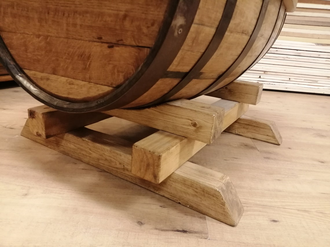 Half whiskey barrel coffee table Etsy