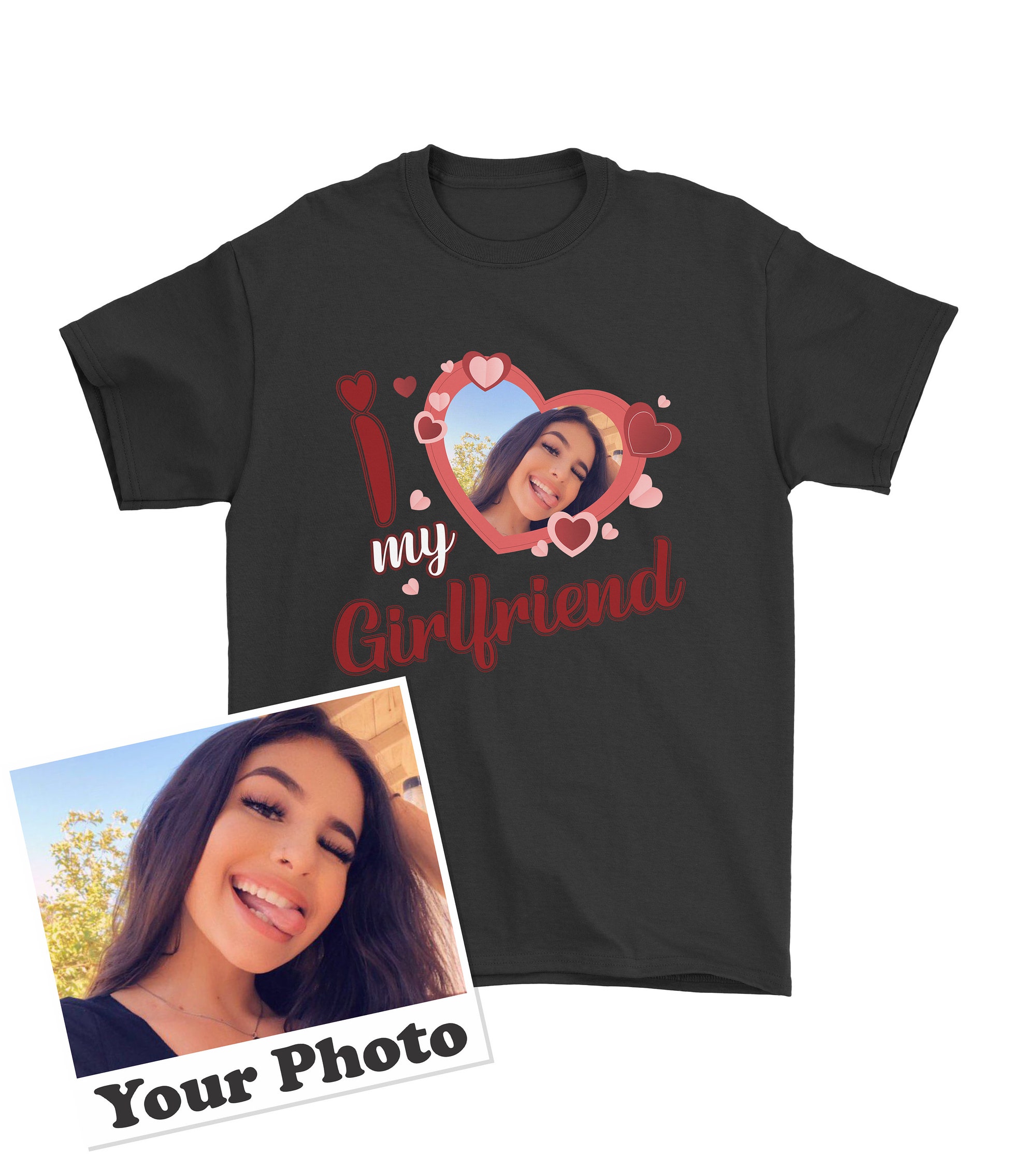 Discover I Love My Girlfriend Custom Photo Shirt, I Heart My Girlfriend Shirt, I Love My Girlfriend Shirt Custom, I Heart My Girlfriend Custom