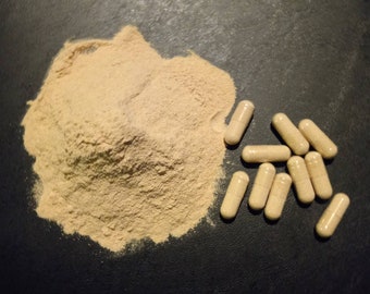 Ashwagandha (Withania somnifera, Indian) Root Powder or Capsules, Organic.