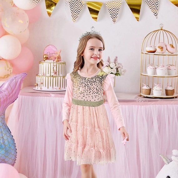 Gorgeous Baby Girl Pink Sparkle Occasion Tutu Dress With Sequins/Romany 