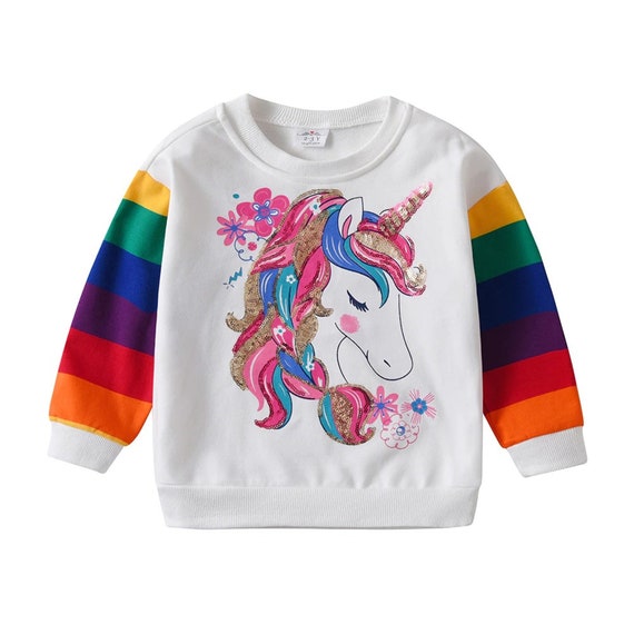 Toddler Unicorn Sequin Sweatshirt Unicorn Lover Gift Rainbow - Etsy Denmark
