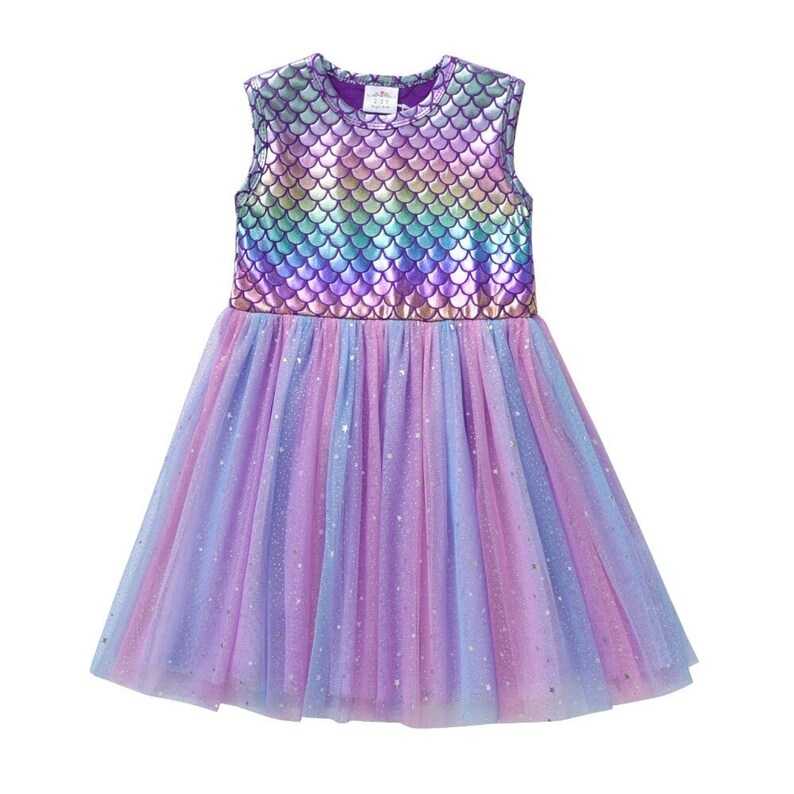 Colourful Rainbow Mermaid Dress With Sparkle Tutu Skirt. - Etsy
