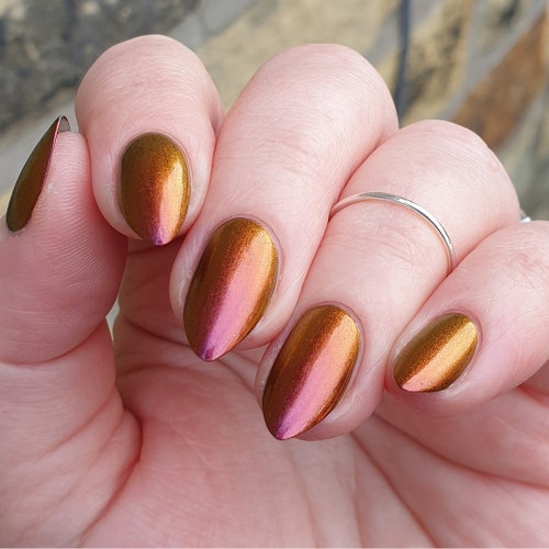 Pulsar Nail Polish 10 Free Vegan Red Orange Gold Colour - Etsy UK Pulsar Nail Polish 10 Free Vegan Red Orange Gold Colour - Etsy UK