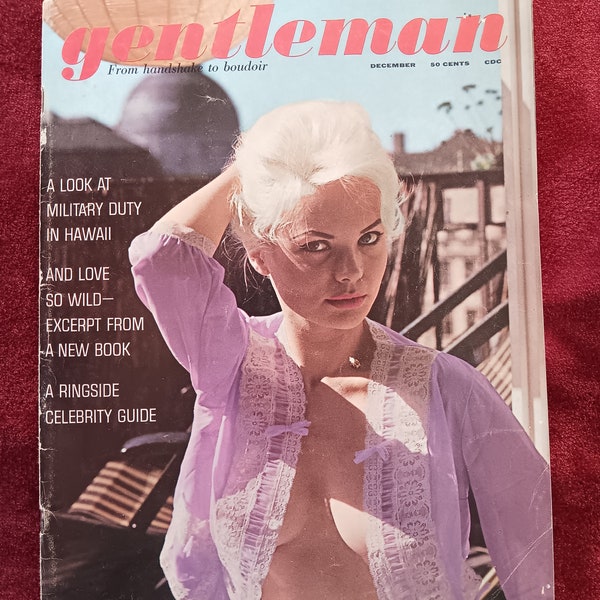 Gentleman Magazine, Dec 1961, Rare vintage pinup