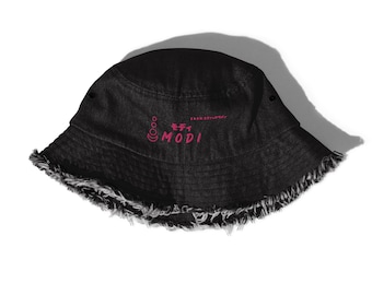 Embroidered Modi Bucket Hat Statement Piece