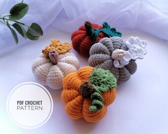 Crochet Pumpkin Pattern: Fall Decor PDF (US Terms), Knit Halloween Decor