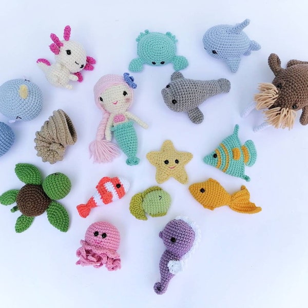 Ocean Animals Toys, Sea Creatures, Ocean Nursery decor, Sea Baby Shower