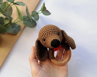 Dachshund Baby Gift, Dog Toy for First Time Mom, Personalized Baby Gift