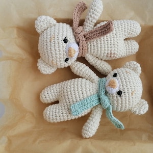 Twin Bear Baby Stuffed Toy, 1st Birthday Baby Twins Gift, Twin Baby Shower Gift
