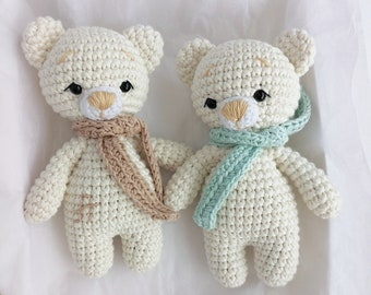 Twin Baby Gift, Twin Bear Stuffed Toy, Boy and Girl Twin Gift, Twin Mom Gift Basket