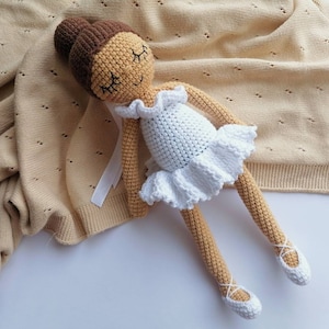 Ballerina Doll for Baby Girl, Personalized Doll, Pregnancy Reveal Baby Girl Gift