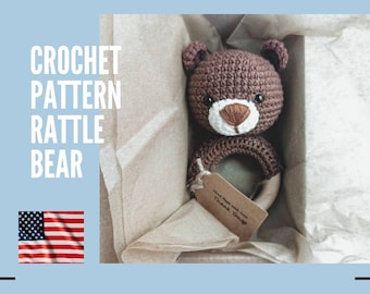 Crochet Bear Toy Pattern, Crochet  Amigurumi Pattern, Newborn Toy Pattern, Easy To Follow Pdf Patterns