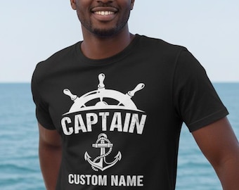 Personalized Captain Shirt, Boat Tee, Crew Name,