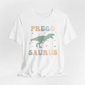 Pregnancy Announcement Shirt, New Mom Gift, Women Graphic Tee, Retro Pregosaurus T-Shirt for Baby Shower, Funny Gift for Expecting Mom Shirt