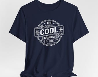 New Grandpa Est 2026 T-shirt: New Grandfather Reveal Tee - Etsy Israel