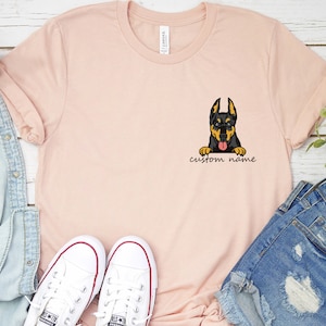 Camiseta de dóberman, regalo para mamá de perro, linda camiseta de vida de dóberman para mujer, regalo divertido para mamá de perro, regalo para dueño de perro dóberman, amante de los perros