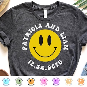 custom Emoji T Shirt funny Family Reunion tee Personalized Gift for Women Funny Squad or Group Tee, Smiley Face Shirt Vintage Retro
