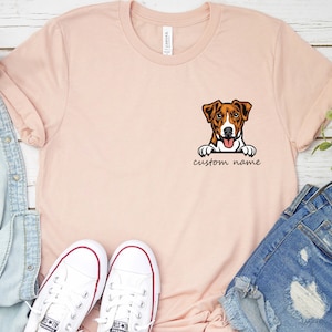 Personalized Jack Russell Shirt Gift For Dog Mom T-Shirt Cute Dog Mama Life Shirt For Women Funny Dog Gift T Shirt Dog Owner Tee Dog Lover