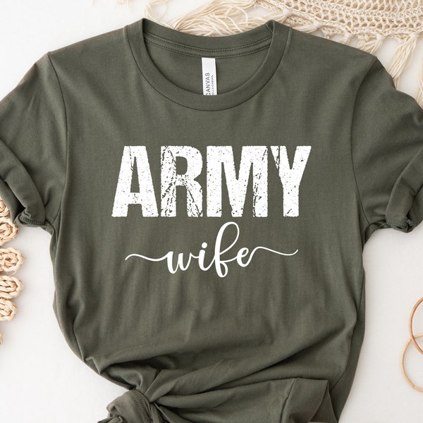 Military Wife Tshirt Proud Army Wife Shirt Us Army Wife Shirt Gift For Army Wife Army Fiance Tshirt Army National Guard Wife Shirt