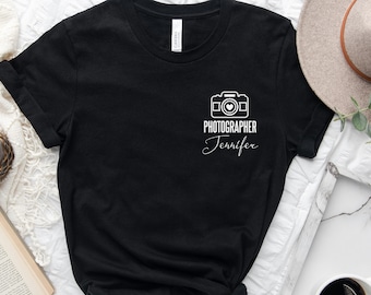 Custom Photography Shirt Personalized Photograher Shirt Wedding Photographer Photography Shirt Gift For Woman Camera Shirt Camera Lovers