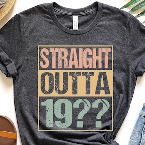 Camiseta de cumpleaños vintage personalizada, camiseta de fiesta personalizada, camiseta &quot;Desde&quot;, camiseta &quot;Nacido en&quot;, regalo de cumpleaños, camiseta unisex de manga corta para hombres y mujeres