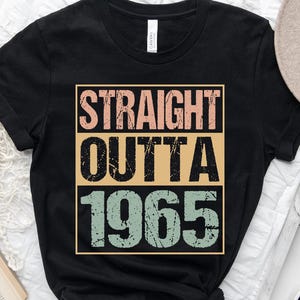 Vintage 1965 60th Birthday T-Shirt, Since 1965 Shirt, Born in 1965 Tee, Turning 60 Gift, Unisex Jersey Short Sleeve, Men Women Plus Size