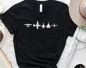 Pilot Shirt Air Force Shirt Gift For Men Jet Plane Aviation T Shirt Aircraft Tee Aeroplane Shirt Gift Funny Flying Shirt Military Air Show