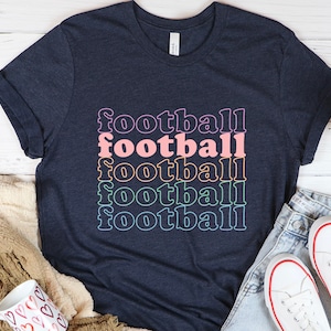 Camisa de futebol, camisa de mãe de futebol, presentes fofos de futebol, futebol retrô, camiseta de jogador de futebol, presente para futebol, dia de jogo de futebol, treinador de futebol