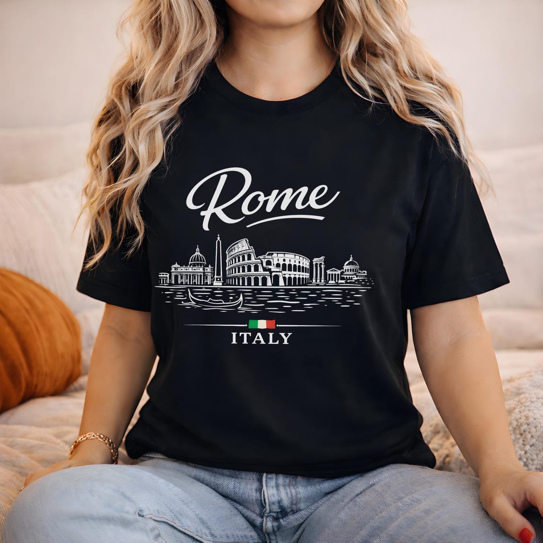 Rome Italy Shirt: Travel Vacation Graphic Tee - Etsy