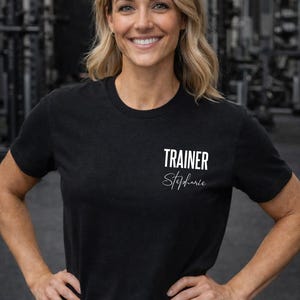 Personalized Trainer T-Shirt: Custom Gym Coach Shirt for Women