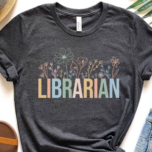 Librarian Shirt, Library Squad Tshirt, Librarian Gift, One More Chapter, School Librarian, Librarian Women, Floral Librarian, Book Lover Tee