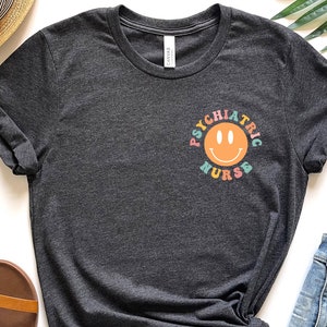 Psychiatric Nurse Pocket Shirt Gift For Woman Nurse Practitioner Tshirt Retro Shirts Boho Tshirt Mental Health Shirt Funny Nurse Shirt