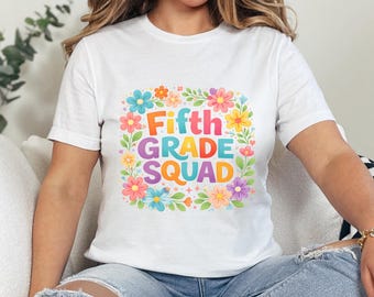 Camiseta del equipo de maestros de quinto grado, camiseta de quinto grado, regreso a clases