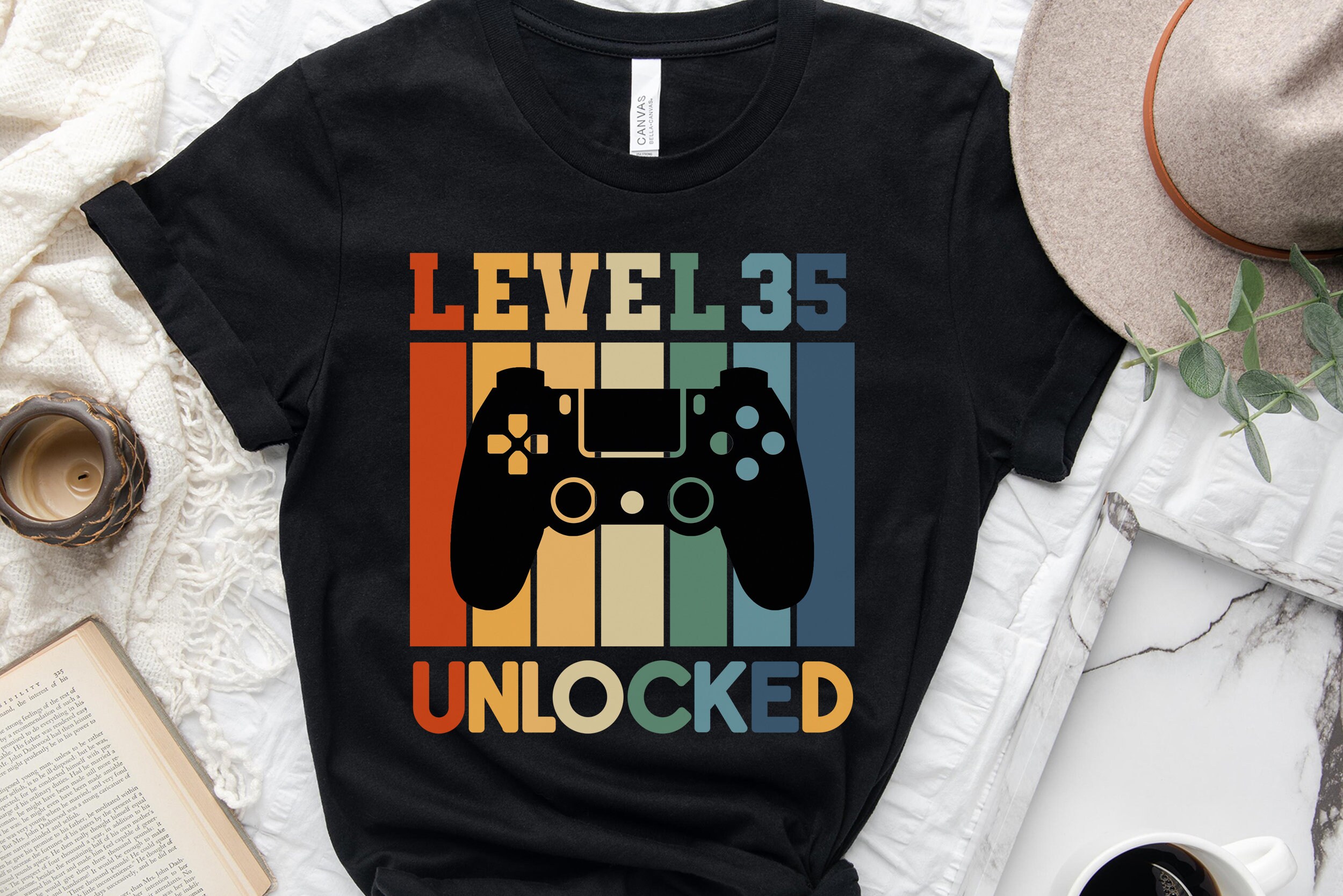 Level 35 Unlocked Shirt: Made in 1991 Tee, Gamer Birthday Tshirt