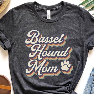 Basset Hound Shirt, Dog Lover Tee, Basset Hound Gift Idea, Pet Owner T-Shirt, Retro Basset Hound Top, Basset Hound Mom Tee