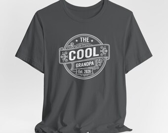 New Grandpa Est 2026 T-shirt: New Grandfather Reveal Tee - Etsy Israel