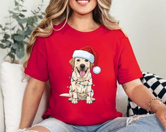 Christmas Black Lab Shirt : Holiday Labrador Santa Dog Tee
