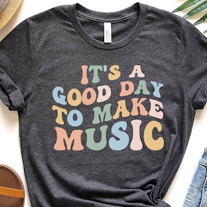 Music Teacher Shirt Funny Music T shirt Music Teacher Gift Music Lover Gift Shirt For Women Musician Gift Retro Music Shirt Guitar Player