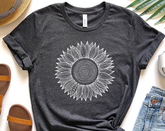 Sunflower Shirt, Flower Shirt, Floral Tee Shirt, Garden Shirt, Womens Fall Shirt, Sunflower Tshirt Sunflower Shirts Sunshine Tee
