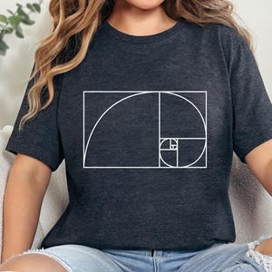 Fibonacci Spiral Shirt: Golden Ratio Sequence Science Geometry Gift Tee